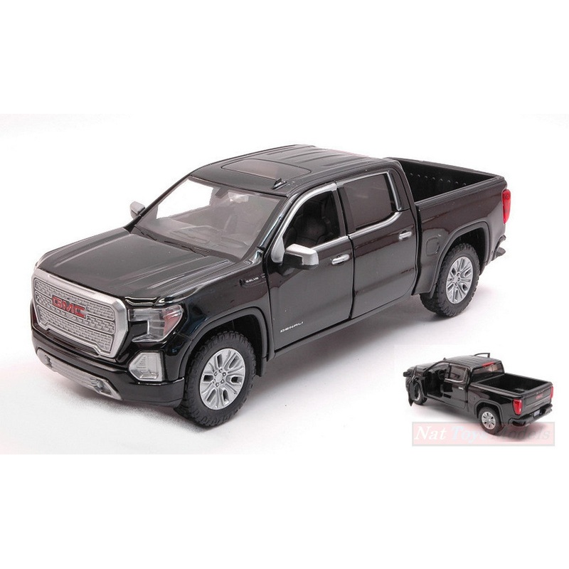 SCALE MODEL COMPATIBLE WITH GMC SIERRA 1500 DENALI CREW CAB 2019 BLACK 1:27 MOTORMAX MTM79362BK