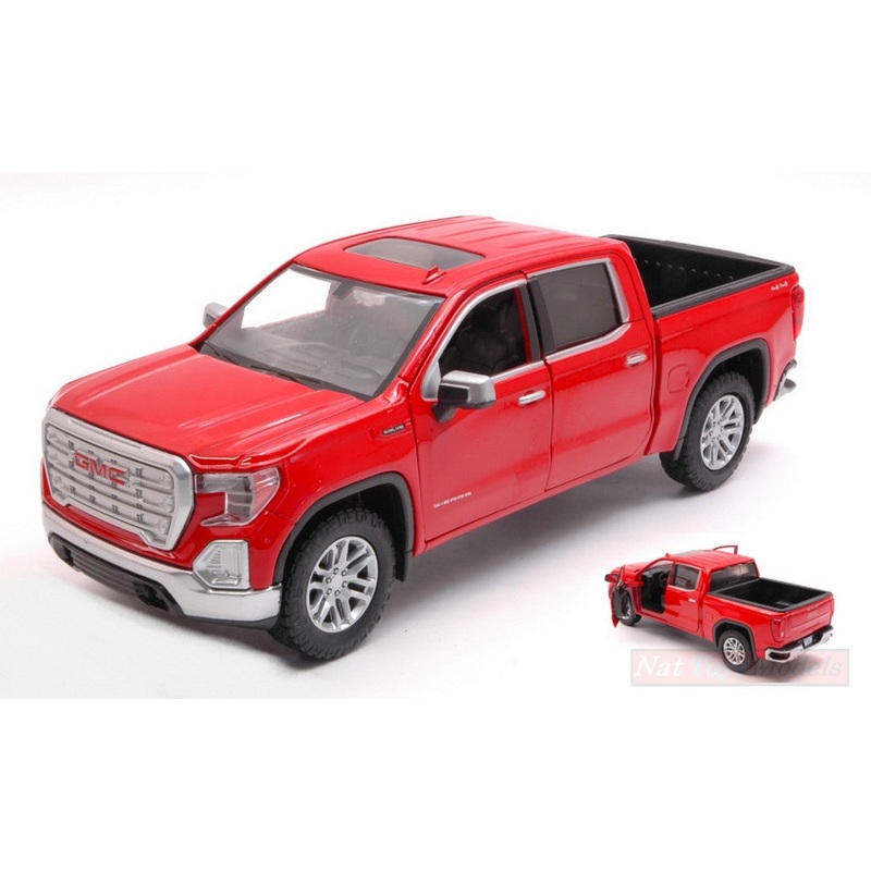 SCALE MODEL COMPATIBLE WITH GMC SIERRA 1500 SLT CREW CAB 2019 RED 1:27 MOTORMAX MTM79361R