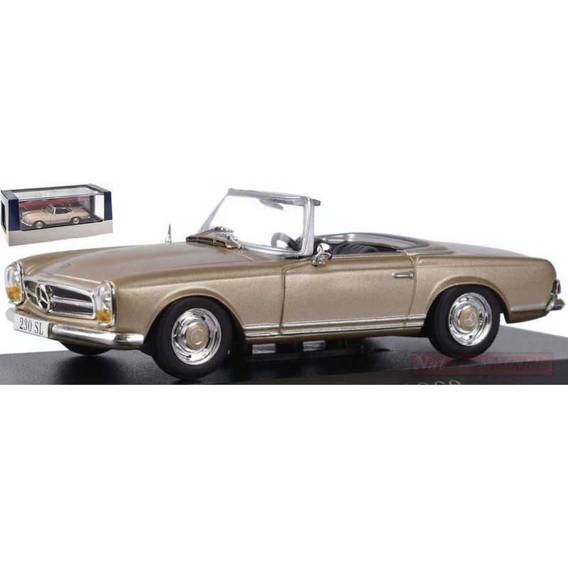 SCALE MODEL COMPATIBLE WITH MERCEDES 230 SL CABRIOLET 1963 GOLD 1:43 PUBLISHING 7905003