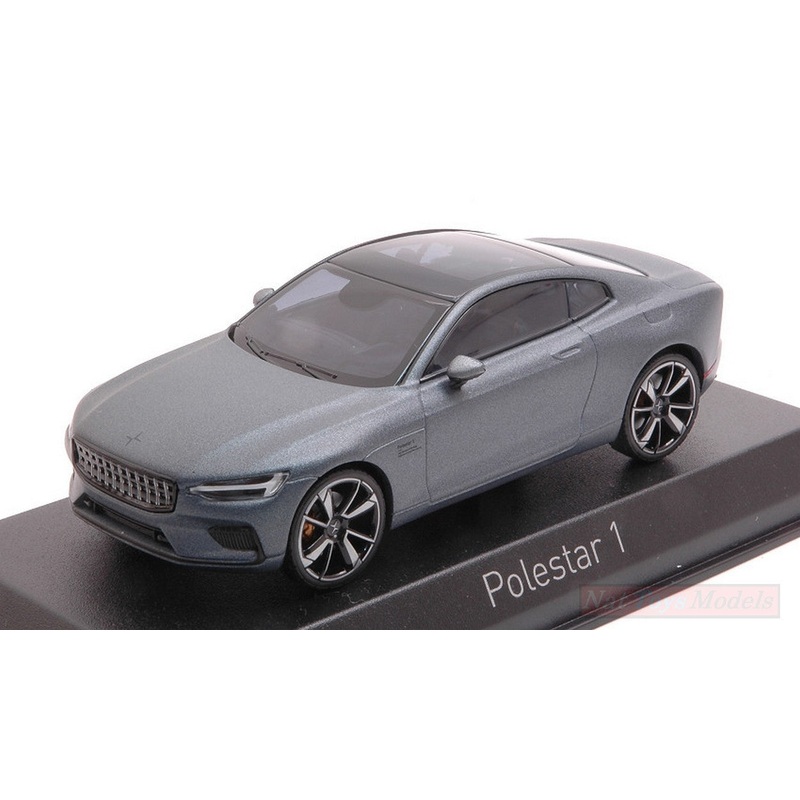 SCALE MODEL COMPATIBLE WITH POLESTAR 1 2020 OSMIUM GRAY & BLACK FRAME 1:43 NOREV NV871005