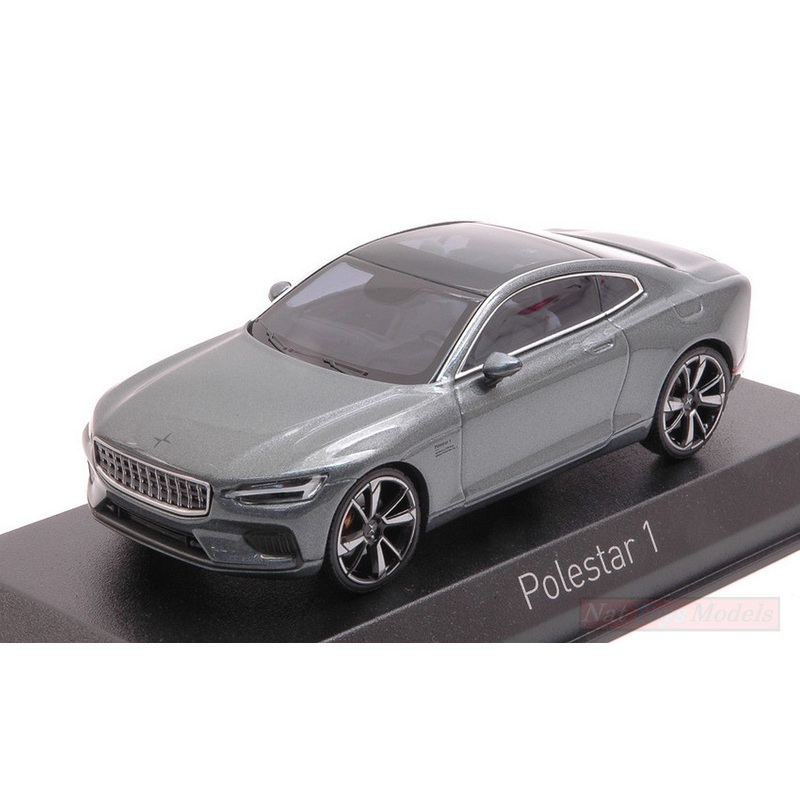 SCALE MODEL COMPATIBLE WITH POLESTAR 1 2020 OSMIUM GRAY & CHROME FRAME 1:43 NOREV NV871000