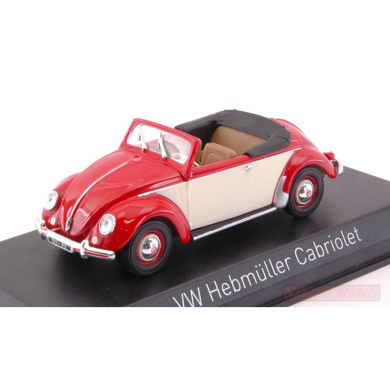 SCALE MODEL COMPATIBLE WITH VW HEBMULLER 1949 RED & CREAM 1:43 NOREV NV840022