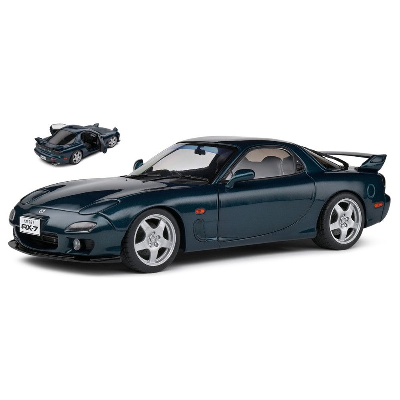 MODELLINO SCALA COMPATIBILE CON MAZDA RX-7 FD RS COUPE 1994 BLUE 1:18 SOLIDO SL1810601