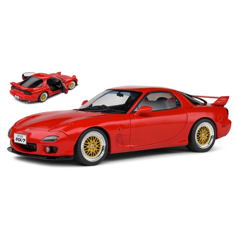 MODELLINO SCALA COMPATIBILE CON MAZDA RX-7 FD RS COUPE 1994 RED 1:18 SOLIDO SL1810602