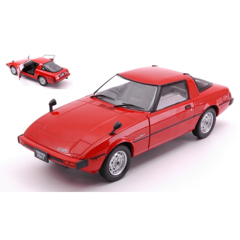 MODELLINO SCALA COMPATIBILE CON MAZDA RX-7 RHD 1980 RED 1:24 WHITEBOX WB124214