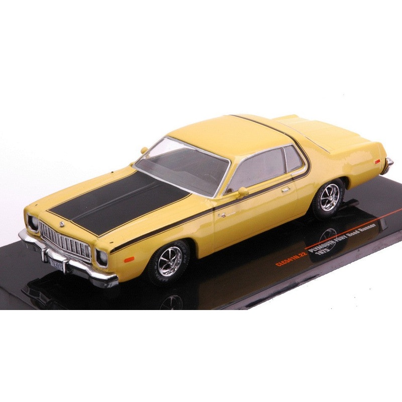 MODELLINO SCALA COMPATIBILE CON PLYMOUTH ROAD RUNNER 1975 YELLOW 1:43 IXO MODEL CLC541