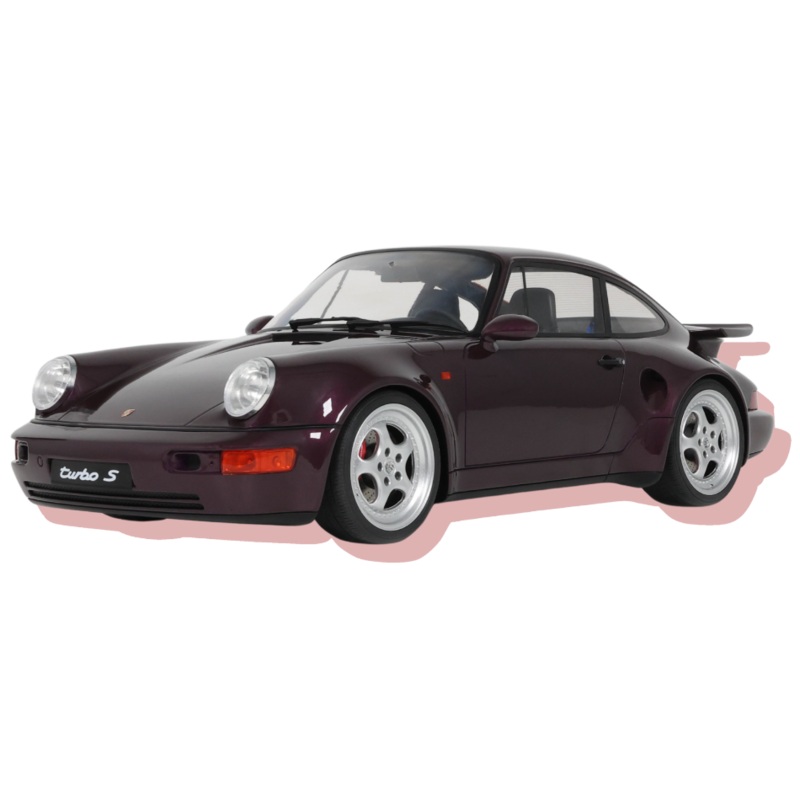 MODELLINO SCALA COMPATIBILE CON PORSCHE 911 (964) TURBO S 1992 PURPLE 1:12 GT SPIRIT GT499