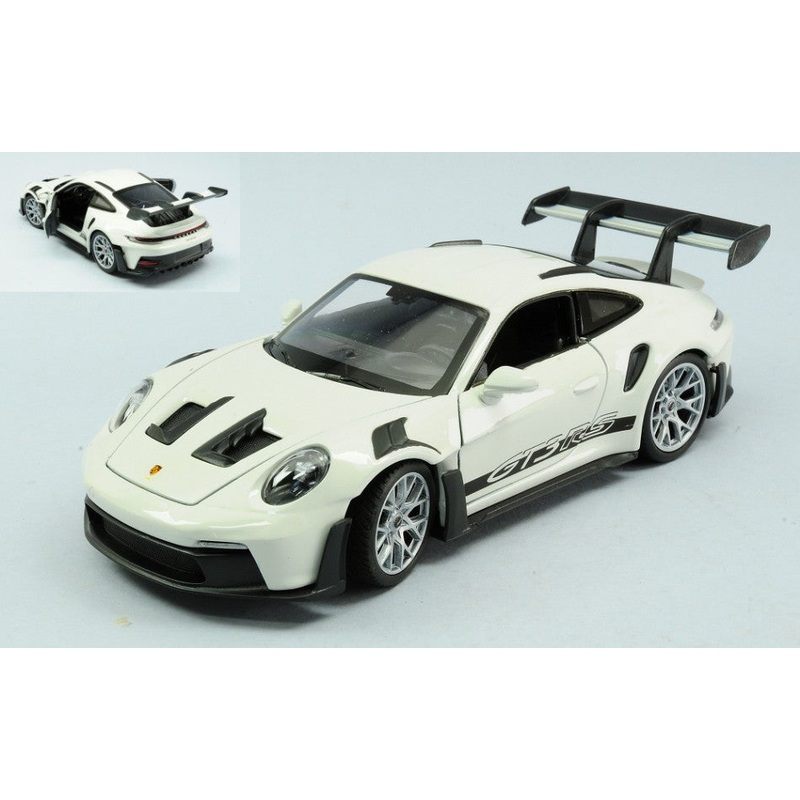 MODELLINO SCALA COMPATIBILE CON PORSCHE 911 (992) GT3 RS WHITE 1:24 WELLY WE24122WW