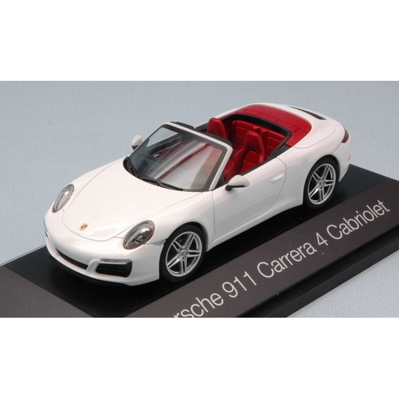 MODELLINO SCALA COMPATIBILE CON PORSCHE 911 CARRERA 4 CABRIOLET WHITE 1:43 HERPA HP7111