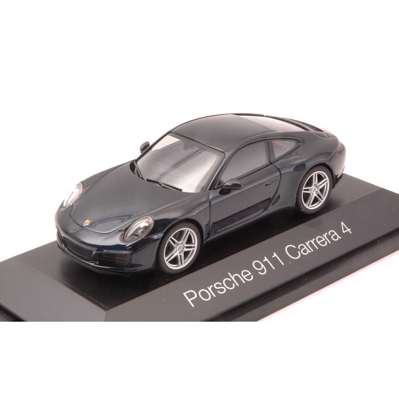 MODELLINO SCALA COMPATIBILE CON PORSCHE 911 CARRERA 4 COUPE  BLUE 1:43 HERPA HP7109