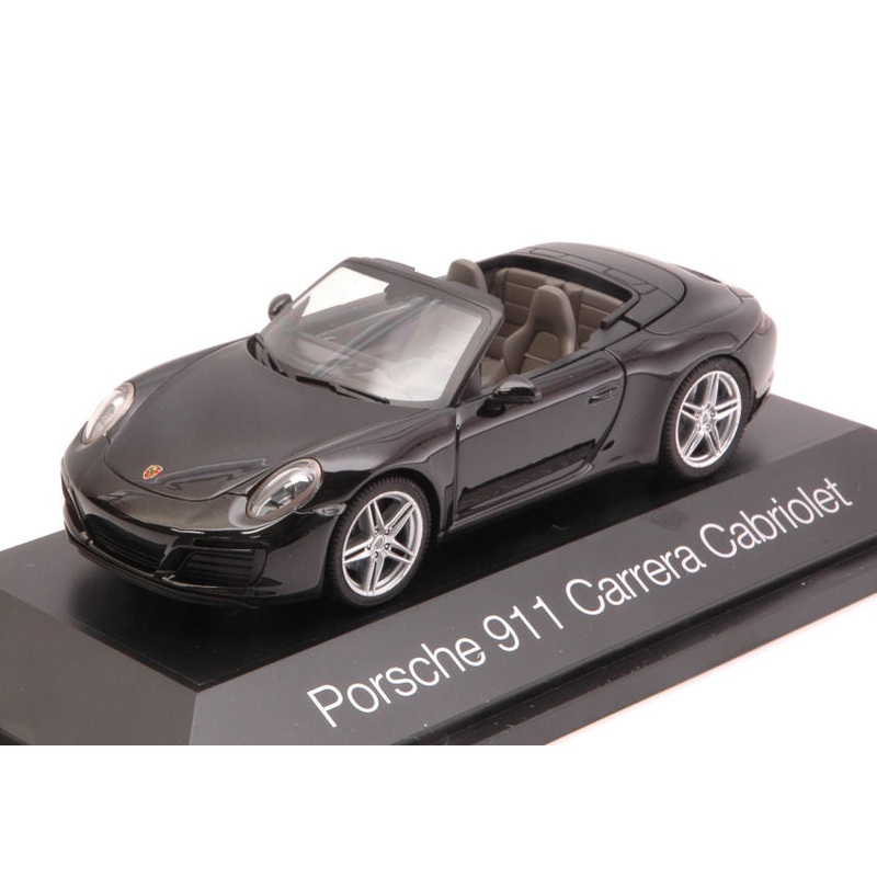 MODELLINO SCALA COMPATIBILE CON PORSCHE 911 CARRERA CABRIOLET 2016 BLACK 1:43 HERPA HP7103