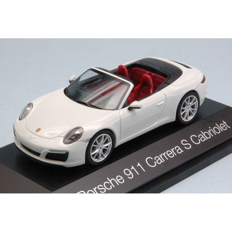 MODELLINO SCALA COMPATIBILE CON PORSCHE 911 CARRERA S CABRIOLET 2012-2015 WHITE 1:43 HERPA HP7098