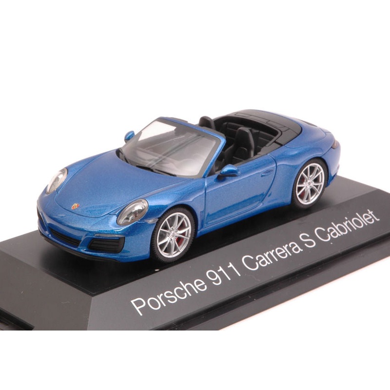 MODELLINO SCALA COMPATIBILE CON PORSCHE 911 CARRERA S CABRIOLET 2016 METALLIC BLUE 1:43 HERPA HP7099