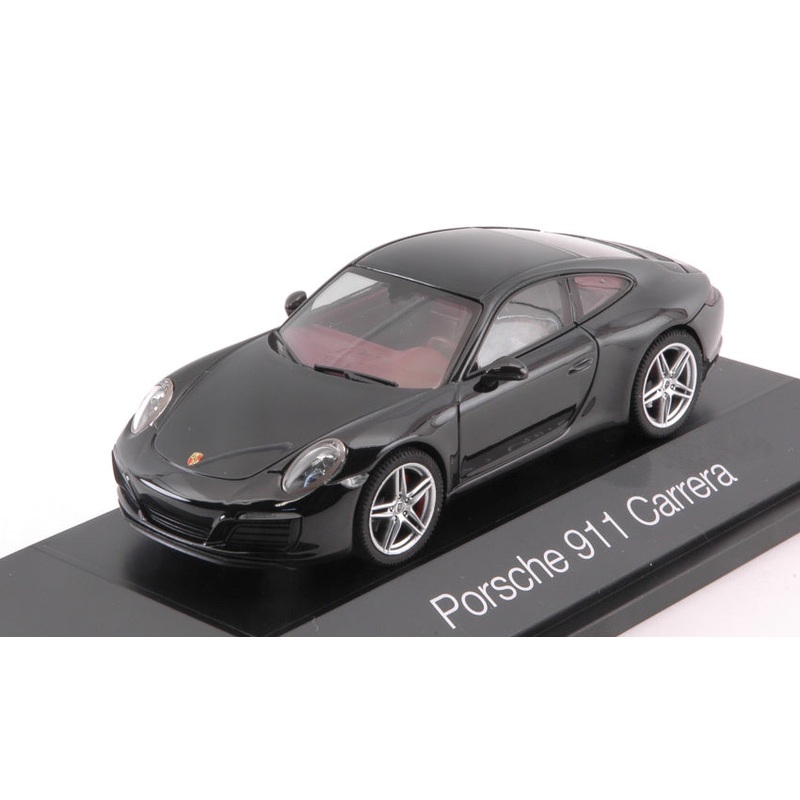 MODELLINO SCALA COMPATIBILE CON PORSCHE 911 CARRERA S COUPE'  991 II BLACK 1:43 HERPA HP7100
