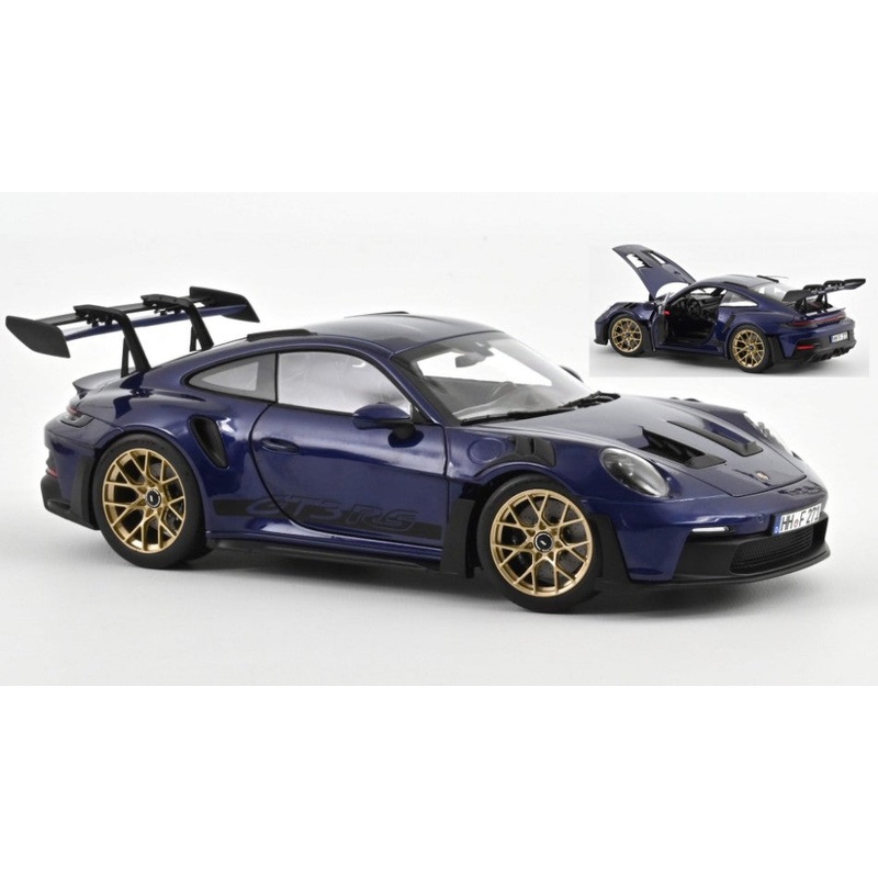 MODELLINO SCALA COMPATIBILE CON PORSCHE 911 GT3 RS 2022 MET.GENTIAN BLUE 1:18 NOREV NV187363