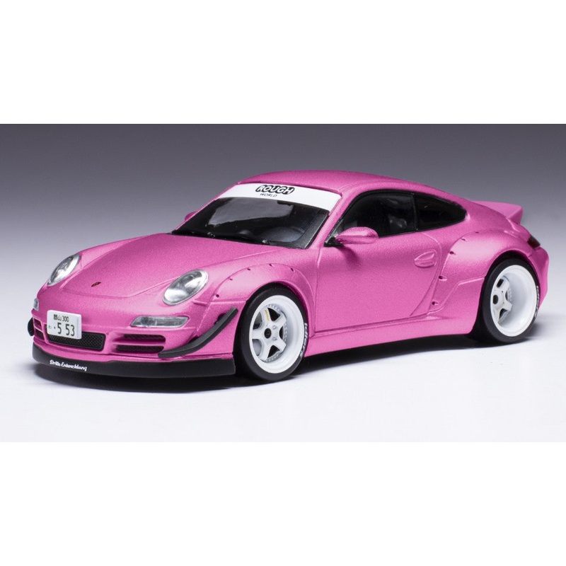 MODELLINO SCALA COMPATIBILE CON PORSCHE RWB 997 PINK 1:43 IXO MODEL MOC338