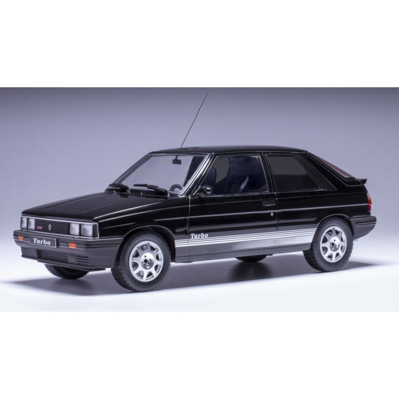 MODELLINO SCALA COMPATIBILE CON RENAULT 11 TURBO 1987 BLACK CUSTOM TUNING 1:18 IXO MODEL 18CMC179