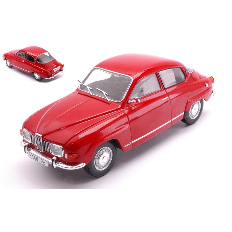 MODELLINO SCALA COMPATIBILE CON SAAB 96 V4 1970 RED 1:24 WHITEBOX WB124220