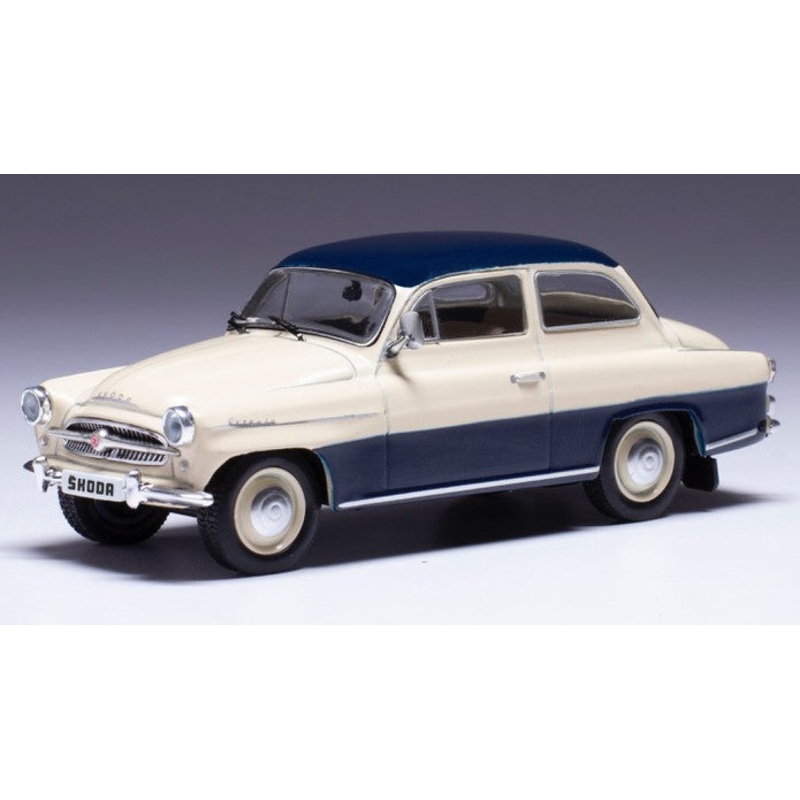 MODELLINO SCALA COMPATIBILE CON SKODA OCTAVIA 1959 BEIGE/BLUE 1:43 IXO MODEL CLC545