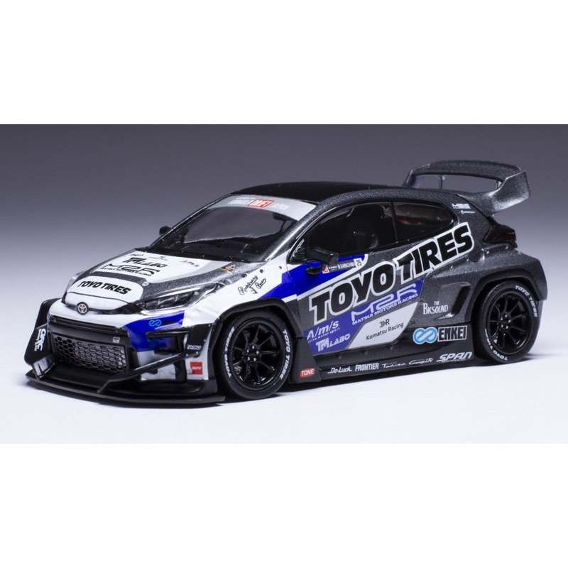 MODELLINO SCALA COMPATIBILE CON TOYOTA PANDEM GR YARIS TOYO 1:43 IXO MODEL MOC341