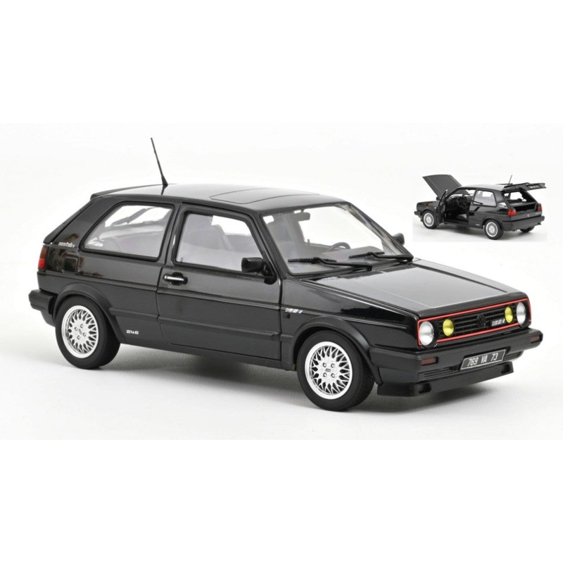 MODELLINO SCALA COMPATIBILE CON VW GOLF GTI MATCH 1989 BLACK METALLIC 1:18 NOREV NV188559