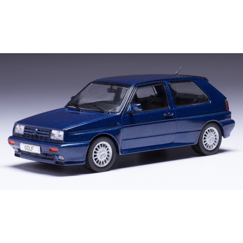 MODELLINO SCALA COMPATIBILE CON VW GOLF RALLY G60 1990 MET.BLUE 1:43 IXO MODEL CLC533
