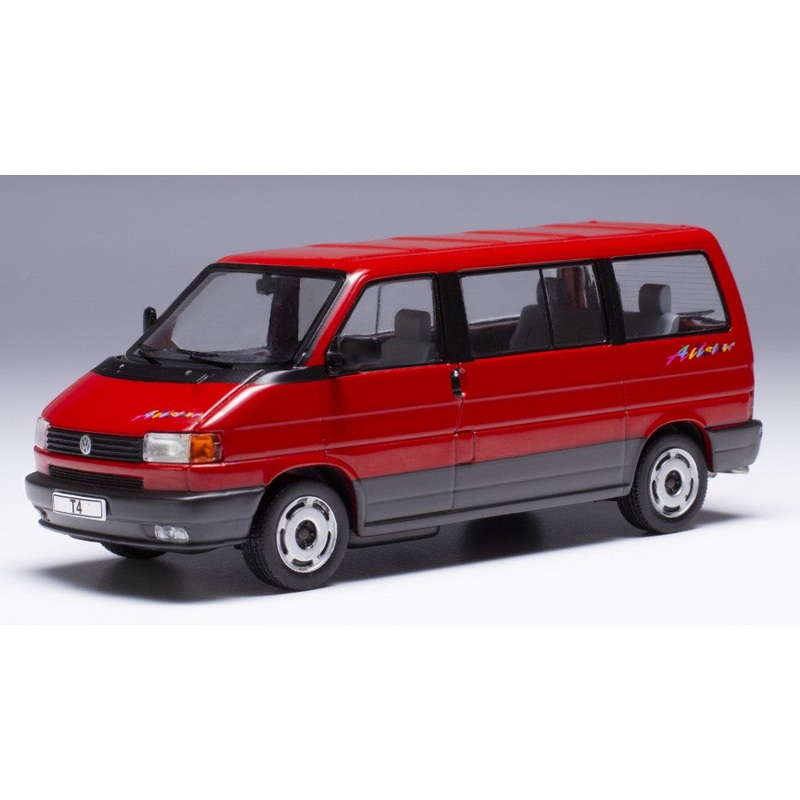 MODELLINO SCALA COMPATIBILE CON VW TRANSPORT T4 1990 RED 1:43 IXO MODEL CLC555