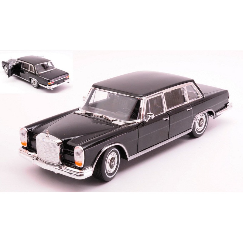 MODELLINO SCALA COMPATIBILE CON MERCEDES 600 1963 BLACK 1:24 WELLY WE24121BK