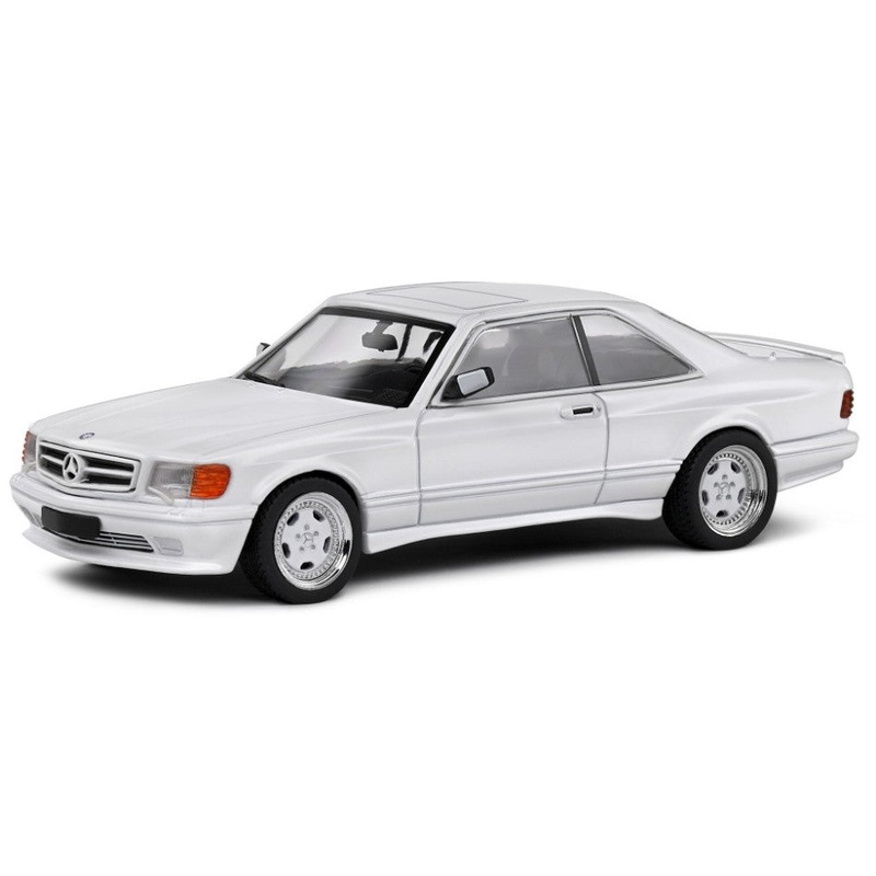 MODELLINO SCALA COMPATIBILE CON MERCEDES S-CLASS 560SEC AMG (C126) WIDE BODY 1990 WHITE 1:43 SOLIDO SL4310904