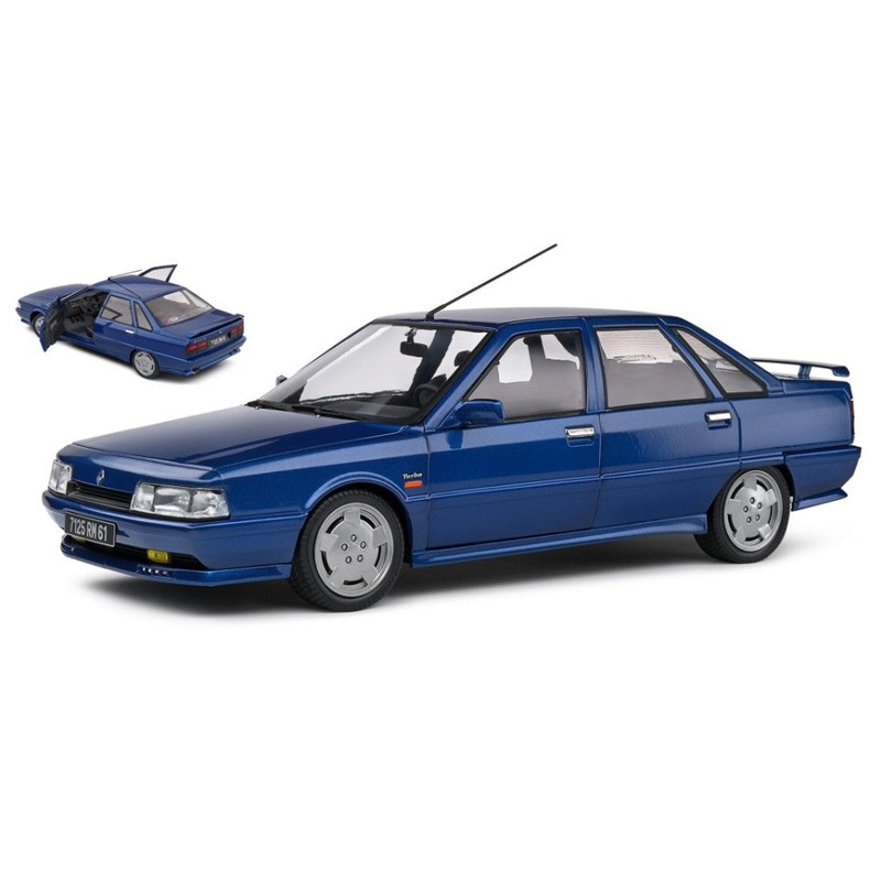 MODELLINO SCALA COMPATIBILE CON RENAULT R21 TURBO MKI 1988 BLUE 1:18 SOLIDO SL1807706