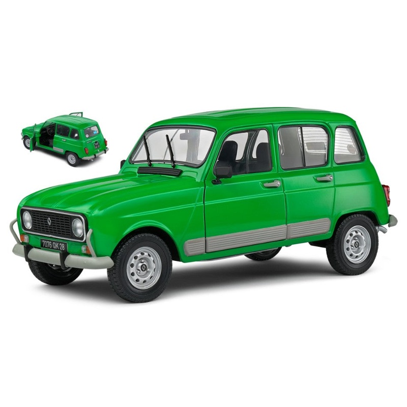 MODELLINO SCALA COMPATIBILE CON RENAULT R4 GTL 1978 GREEN 1:18 SOLIDO SL1800112