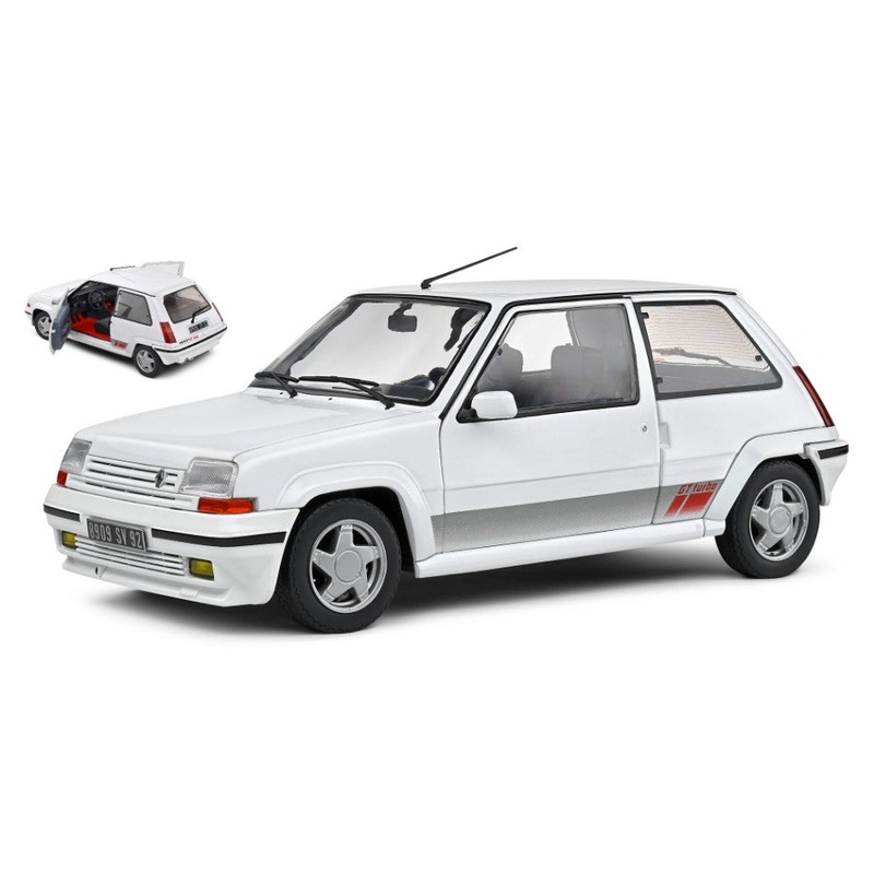 MODELLINO SCALA COMPATIBILE CON RENAULT R5 GT TURBO MKII 1989 WHITE 1:18 SOLIDO SL1810002