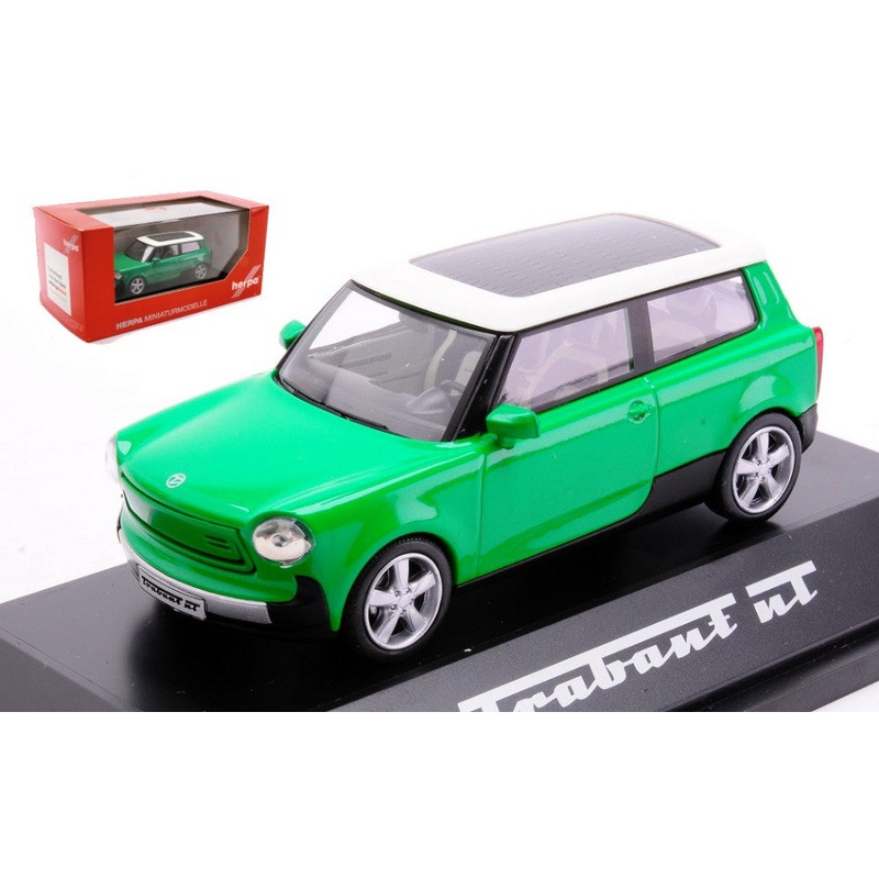 MODELLINO SCALA COMPATIBILE CON TRABANT NT GREEN 1:43 HERPA HP7061 DIE CAST