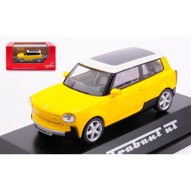 MODELLINO SCALA COMPATIBILE CON TRABANT NT YELLOW 1:43 HERPA HP7063 DIE CAST