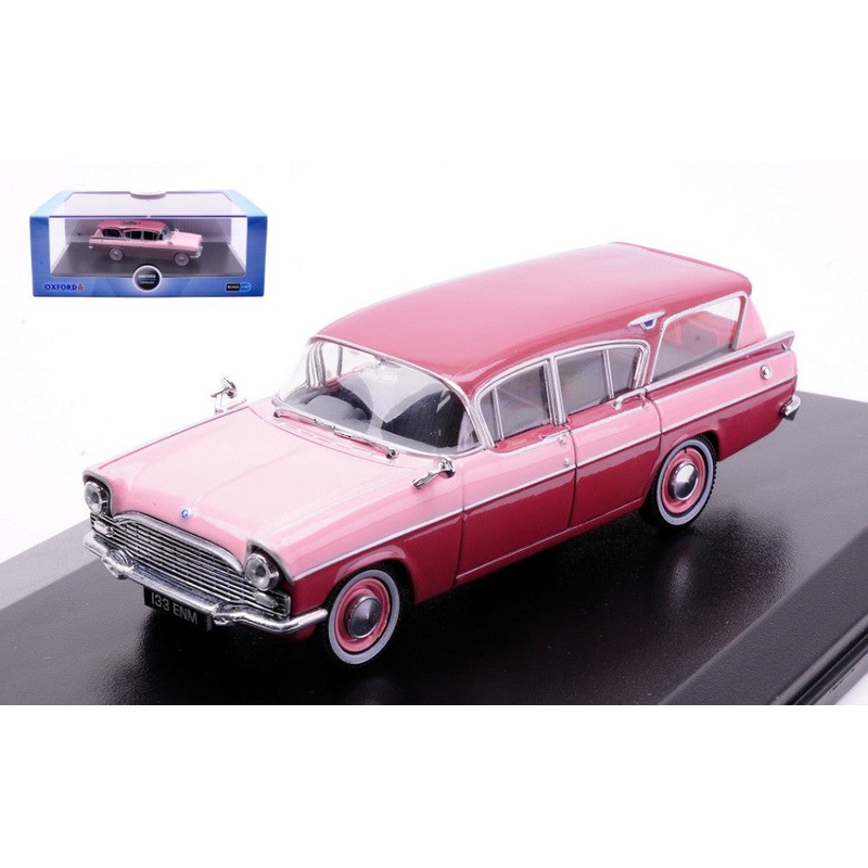 MODELLINO SCALA COMPATIBILE CON VAUXHALL CRESTA FRIARY ESTATE 1958 ROSA CREPUSCOLO/LILLA FOSCHIA 1:43 OXFORD OXFVFE005