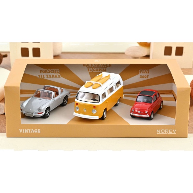 MODELLINO SCALA COMPATIBILE CON VINTAGE GIFT BOX 3pcs JET CAR 1:43 NOREV NV841104