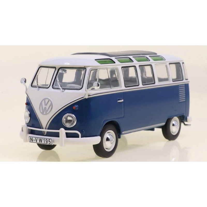 MODELLINO SCALA COMPATIBILE CON VW SAMBA BUS BLUE/WHITE 1:32 SCHUCO SH450787400