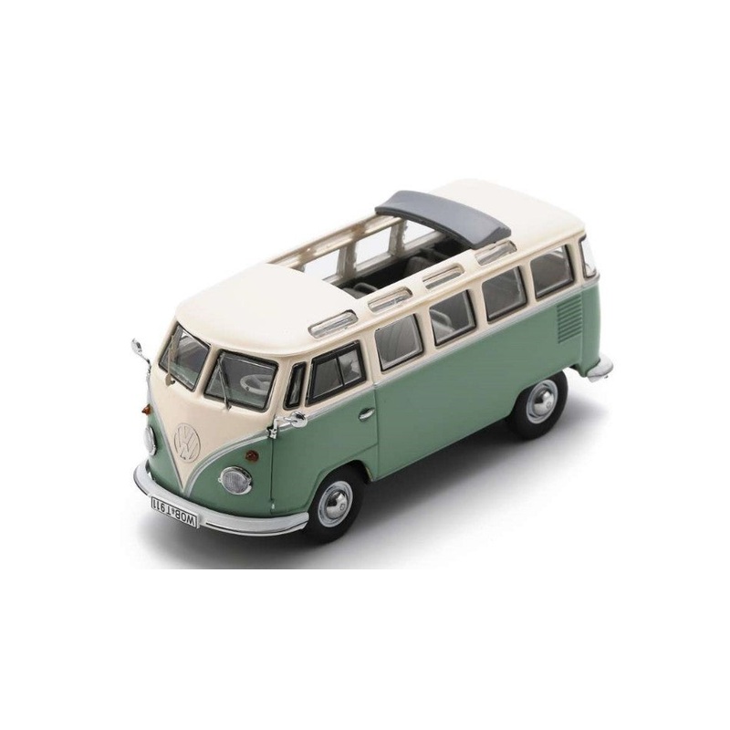 MODELLINO SCALA COMPATIBILE CON VW T1 SAMBA LIGHT GREEN DIE CAST 1:43 SCHUCO SH450729700