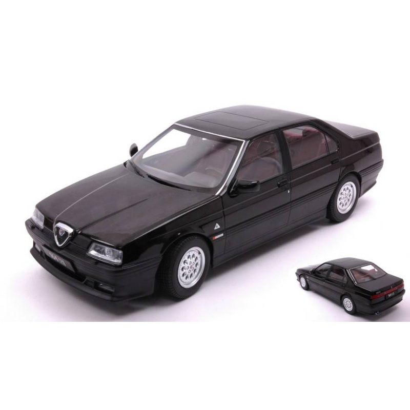 SCALE MODEL COMPATIBLE WITH ALFA ROMEO 164 Q4 1994 BLACK/DARK RED INTERIOR 1:18 TRIPLE 9 T9-1800322