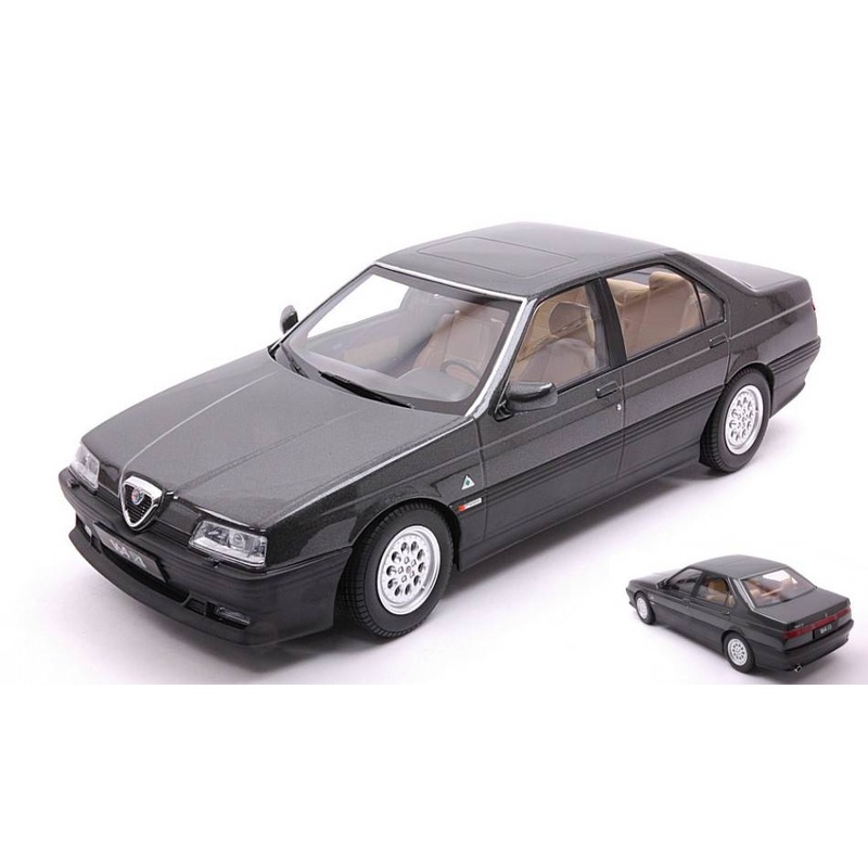 SCALE MODEL COMPATIBLE WITH ALFA ROMEO 164 Q4 1994 DARK GRAY METALLIC/BEIGE INTERIOR 1:18 TRIPLE 9 T9-1800325