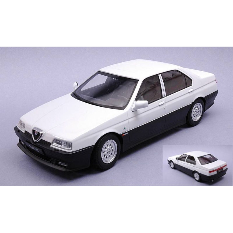 SCALE MODEL COMPATIBLE WITH ALFA ROMEO 164 Q4 1994 WHITE/BLACK INTERIOR 1:18 TRIPLE 9 T9-1800320