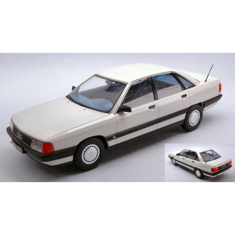 SCALE MODEL COMPATIBLE WITH AUDI 100 C3 1989 1989 WHITE 1:18 TRIPLE 9 T9-1800353