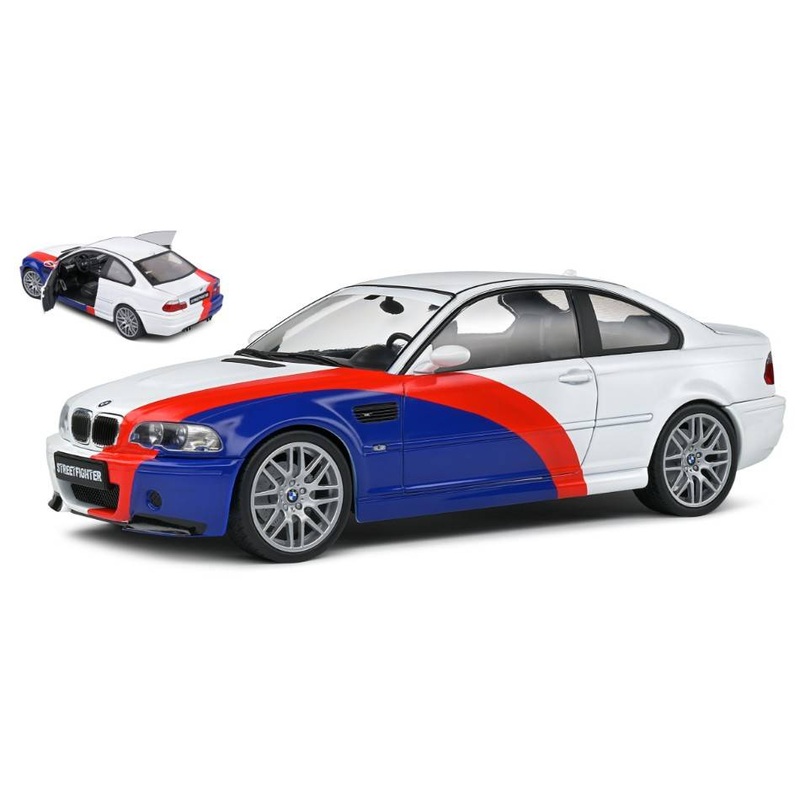 SCALE MODEL COMPATIBLE WITH BMW E46 M3 STREETFIGHTER 2003 WHITE 1:18 SOLID SL1806505