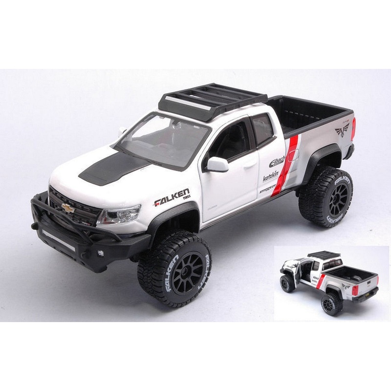 SCALE MODEL COMPATIBLE WITH CHEVROLET COLORADO ZR2 PICK UP 2017 WHITE 1:27 MAISTO MI32534