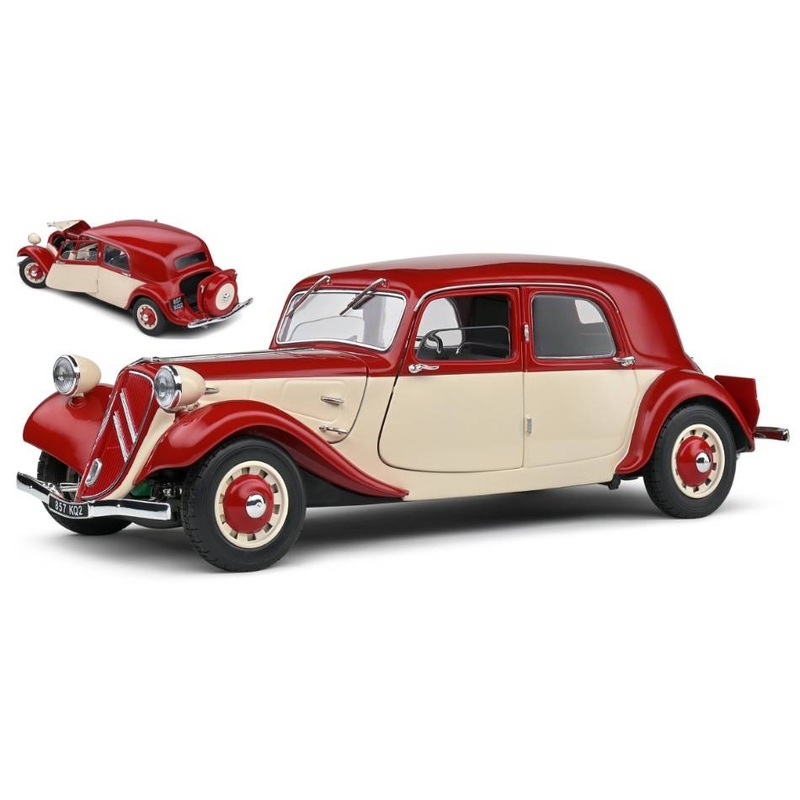 SCALE MODEL COMPATIBLE WITH CITROEN 11CV TRACTION 1937 RED 1:18 SOLID SL1800907