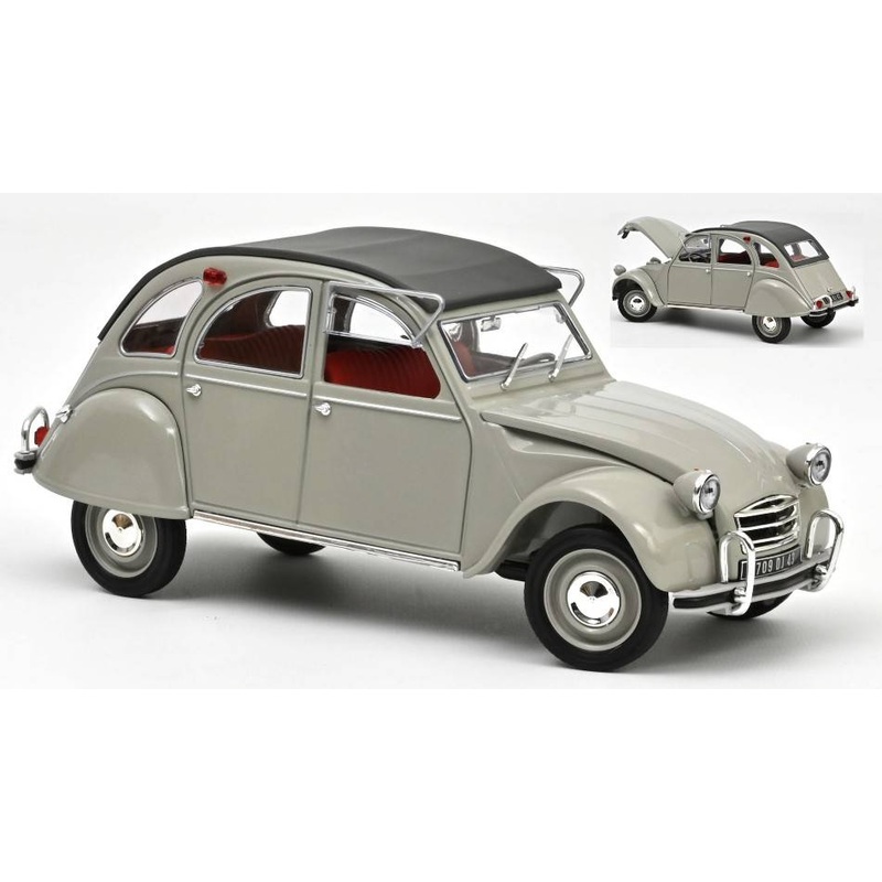 SCALE MODEL COMPATIBLE WITH CITROEN 2CV AZAM 1966 ROSE' GRAY 1:18 NOREV NV181430