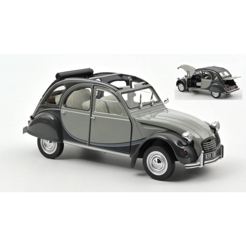 SCALE MODEL COMPATIBLE WITH CITROEN 2CV CHARLESTON 1983 GRAY & GRAY 1:18 NOREV NV181487