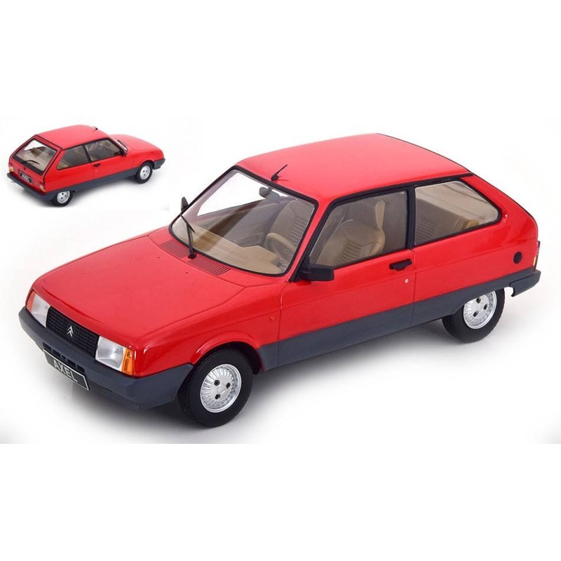 SCALE MODEL COMPATIBLE WITH CITROEN AXEL 1990 RED 1:18 TRIPLE 9 T9-1800336