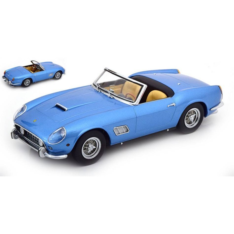 SCALE MODEL COMPATIBLE WITH FERRARI 250 GT CALIFORNIA SPYDER 1960 LIGHTBLUE METALLIC 1:18 KK SCALE KKDC181044