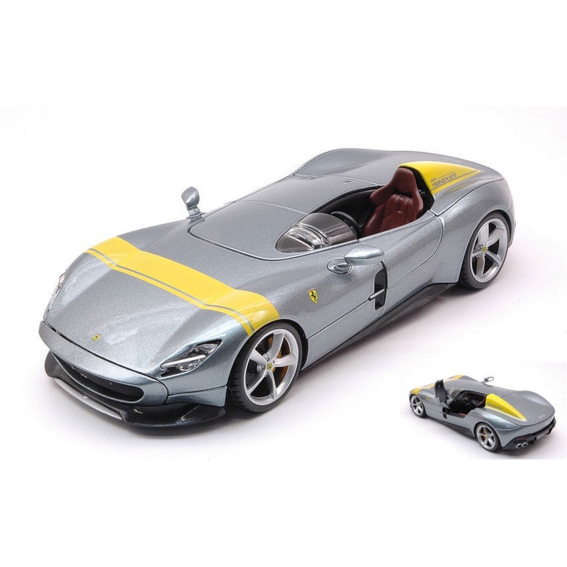 SCALE MODEL COMPATIBLE WITH FERRARI MONZA SP1 2018 GRAY 1:24 BURAGO BU26027